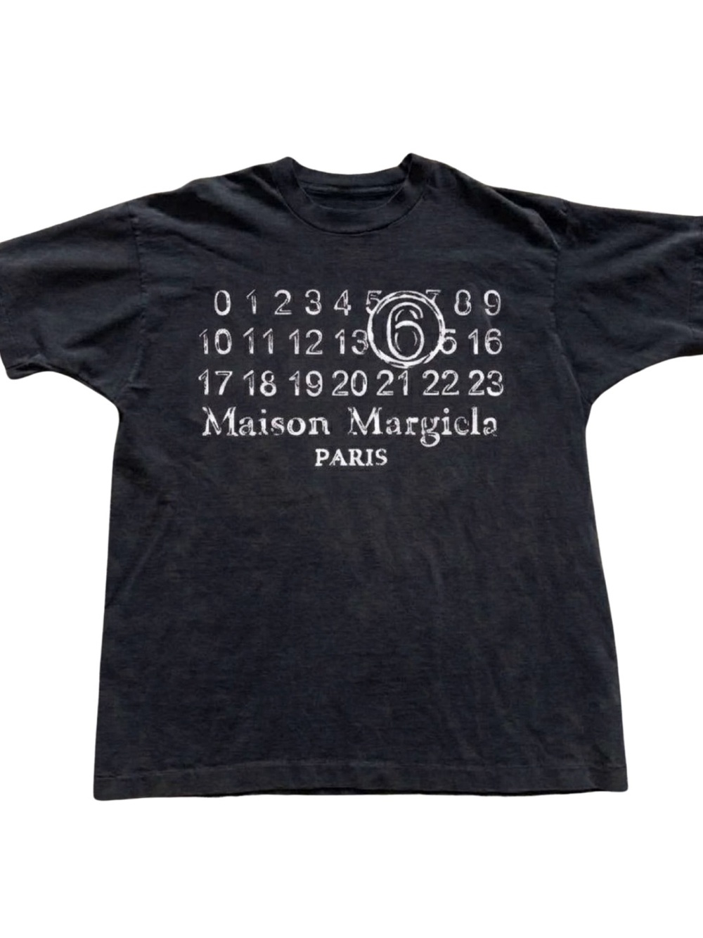Gildan Margiela Black Graphic Number Tee